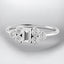 0.53 ctw Baguette and Round Lab Grown Diamond Ring in 14kt White Gold