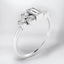 0.53 ctw Baguette and Round Lab Grown Diamond Ring in 14kt White Gold