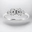 0.53 ctw Baguette and Round Lab Grown Diamond Ring in 14kt White Gold