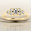 0.53 ctw Baguette and Round Lab Grown Diamond Ring in 14kt Yellow Gold