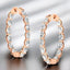 3.60 ctw Marquise Lab Grown Diamond Inside/Outside Hoops in 14kt Rose Gold