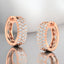 1.00 ctw Round Lab Grown Diamond Pavé Hoop Earrings in 14kt Rose Gold