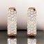 1.00 ctw Round Lab Grown Diamond Pavé Hoop Earrings in 14kt Rose Gold