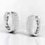 1.00 ctw Round Lab Grown Diamond Pavé Hoop Earrings in 14kt White Gold