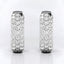 1.00 ctw Round Lab Grown Diamond Pavé Hoop Earrings in 14kt White Gold