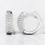 1.00 ctw Round Lab Grown Diamond Pavé Hoop Earrings in 14kt White Gold