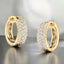 1.00 ctw Round Lab Grown Diamond Pavé Hoop Earrings in 14kt Yellow Gold