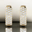 1.00 ctw Round Lab Grown Diamond Pavé Hoop Earrings in 14kt Yellow Gold