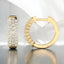 1.00 ctw Round Lab Grown Diamond Pavé Hoop Earrings in 14kt Yellow Gold