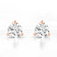 Round Lab Grown Diamond Martini Stud Earrings in 14kt Rose Gold