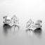 Round Lab Grown Diamond Martini Stud Earrings in 14kt White Gold