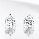 Round Lab Grown Diamond Martini Stud Earrings in 14kt White Gold
