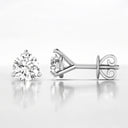 Round Lab Grown Diamond Martini Stud Earrings in 14kt White Gold