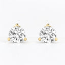 Round Lab Grown Diamond Martini Stud Earrings in 14kt Yellow Gold