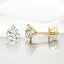 Round Lab Grown Diamond Martini Stud Earrings in 14kt Yellow Gold