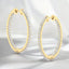 Round Lab Grown Diamond Inside/Outside Hoop Earrings in 14kt Yellow Gold