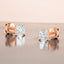 Princess Cut Lab Grown Diamond Studs in 14kt Rose Gold