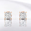 Princess Cut Lab Grown Diamond Studs in 14kt Rose Gold