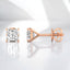 Princess Cut Lab Grown Diamond Studs in 14kt Rose Gold