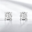 Princess Cut Lab Grown Diamond Studs in 14kt White Gold