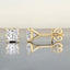 Princess Cut Lab Grown Diamond Studs in 14kt Yellow Gold