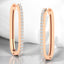 Round Lab Grown Diamond Oblong Hinged Hoop Earrings in 14kt Rose Gold