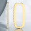 Round Lab Grown Diamond Oblong Hinged Hoop Earrings in 14kt Yellow Gold