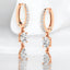 1.30 ctw Oval and Pear Shaped Lab Grown Diamond Drop Earrings in 14kt Rose Gold