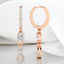 1.30 ctw Oval and Pear Shaped Lab Grown Diamond Drop Earrings in 14kt Rose Gold