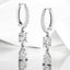 1.30 ctw Oval and Pear Shaped Lab Grown Diamond Drop Earrings in 14kt White Gold