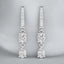 Aretes colgantes de diamantes cultivados en laboratorio, ovalados y en forma de pera, de 1,30 quilates, en oro blanco de 14 quilates