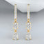 1.30 ctw Oval and Pear Shaped Lab Grown Diamond Drop Earrings in 14kt Yellow Gold