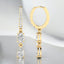 1.30 ctw Oval and Pear Shaped Lab Grown Diamond Drop Earrings in 14kt Yellow Gold