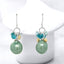 Freshwater Cultured Turquoise Pearl Earrings in 925 Sterling Silver