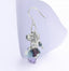 Blue Freshwater Cultured Keshi Pearl and Glass Bead Earrings in 925 Sterling Silver