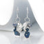 Dark Gray Keshi Pearl Earrings in 925 Sterling Silver