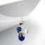 Blue Cultured Freshwater Pearl Earrings in 925 Sterling Silver