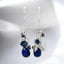 Blue Cultured Freshwater Pearl Earrings in 925 Sterling Silver