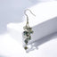 Green Cultured Pearl Earrings in 925 Sterling Silver