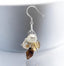 Gold and White Coin Pearl Earrings in 925 Sterling Silver