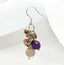 Cultured Purple Rice Pearl Earrings in 925 Sterling Silver