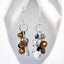 Chocolate Pearl and Crystal Bead Earrings in 925 Sterling Silver