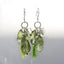 Cultured Apple Green Pearl Earrings in 925 Sterling Silver