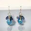 Ocean Blue Freshwater Cultured Pearl Earrings in 925 Sterling Silver