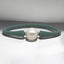 White Freshwater Cultured Pearl Green Silicone Bracelet