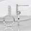 0.37 ctw Round Lab Grown Diamond Circle Drop Earrings in 14kt White Gold