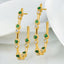 0.66 ctw Natural Emerald and Lab Grown Diamond Hoop Earrings in 14kt Yellow Gold