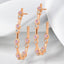 0.66 ctw Natural Pink Sapphire and Lab Grown Diamond Hoop Earrings in 14kt Rose Gold