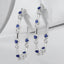 0.66 ctw Natural Blue Sapphire and Lab Grown Diamond Hoop Earrings in 14kt White Gold