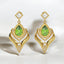 3.50 ctw Pear Shaped Peridot and Lab Grown Diamond Earrings